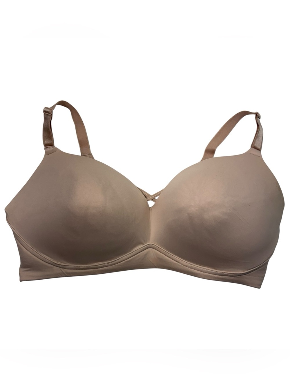 Torrid Plus Size Wire-Free Push Up Smooth Bra Nude Tan Brown 42DDD 42F Comfort